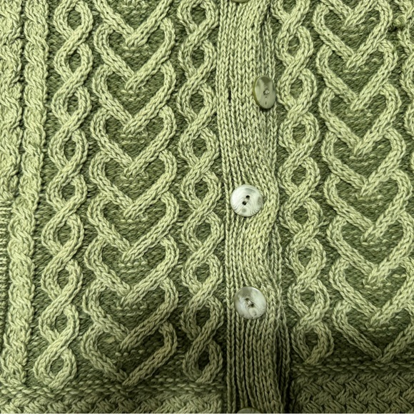 Aran Crafts 100% Merino Wool Cable Knit Sweater – Size S (Made in Ireland) - Picture 3 of 4